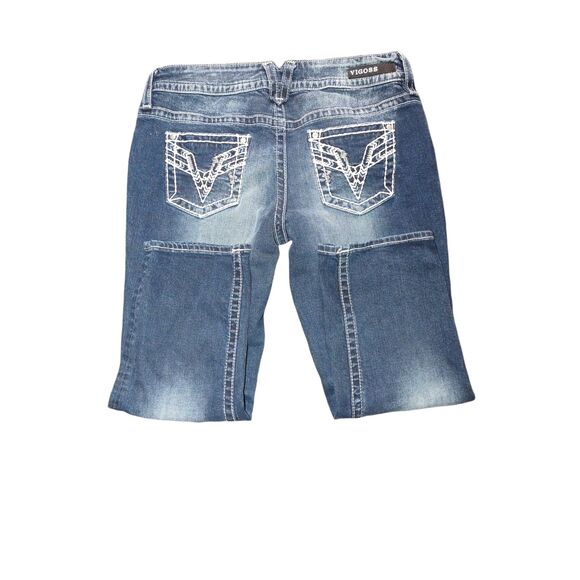 Vigoss The Chelsea Capris Womens 13/14 Blue Denim Grandmacore Westerncore Casual - Picture 7 of 9